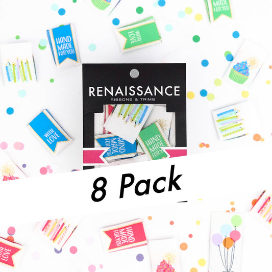 Renaissance Ribbons Happy Birthday Label Pack